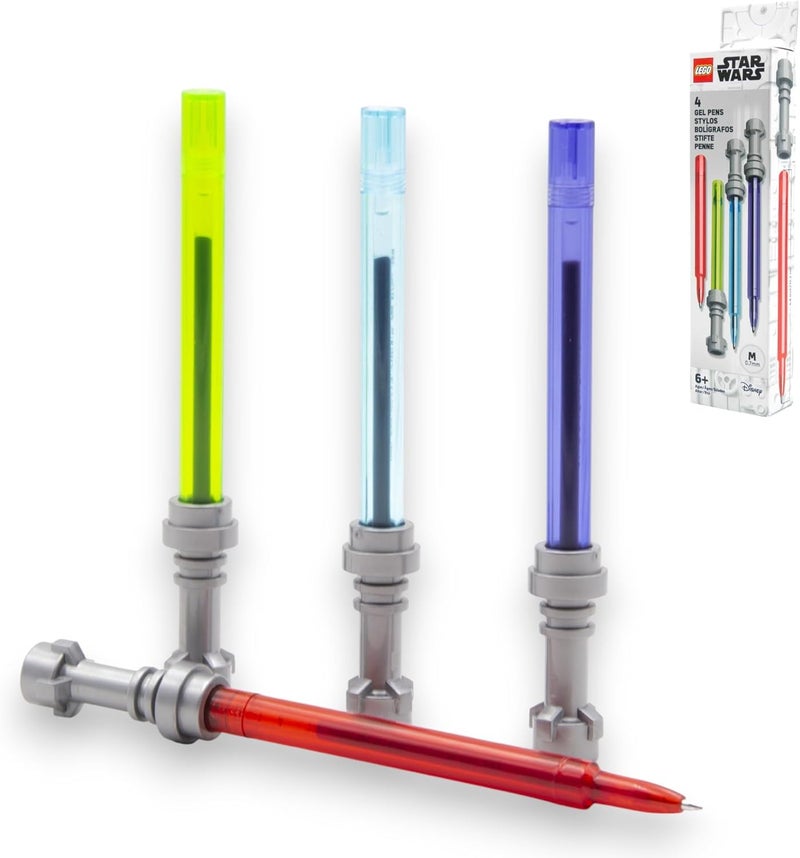 IQ LEGO Star Wars Lightsaber Gel Pen Set - 4 Pack Gel Pens (52875A) - Image 1